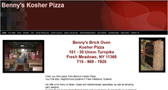 Desktop Screenshot of bennyskosherpizza.com